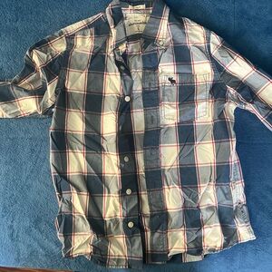 Abercrombie & Fitch Blue and Red Plaid Shirt